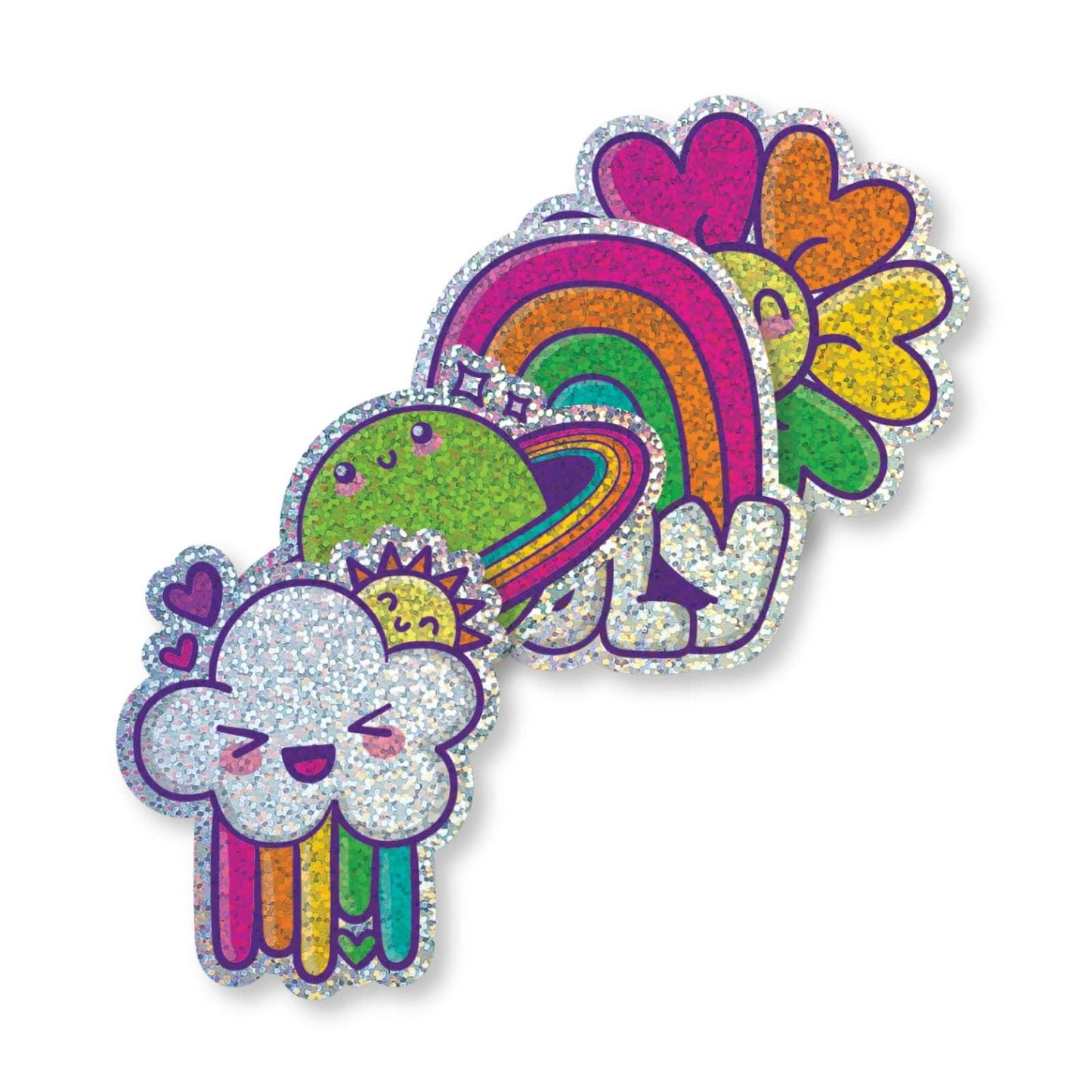 Stickiville Stickers | Vinyl Happy Rainbows -Set of 4