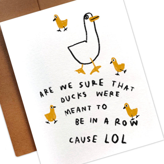 Ducks In A Row Card