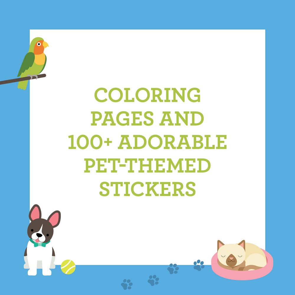 Coloring Book + Stickers | Pets
