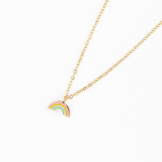Pastel Rainbow Pendant Necklace