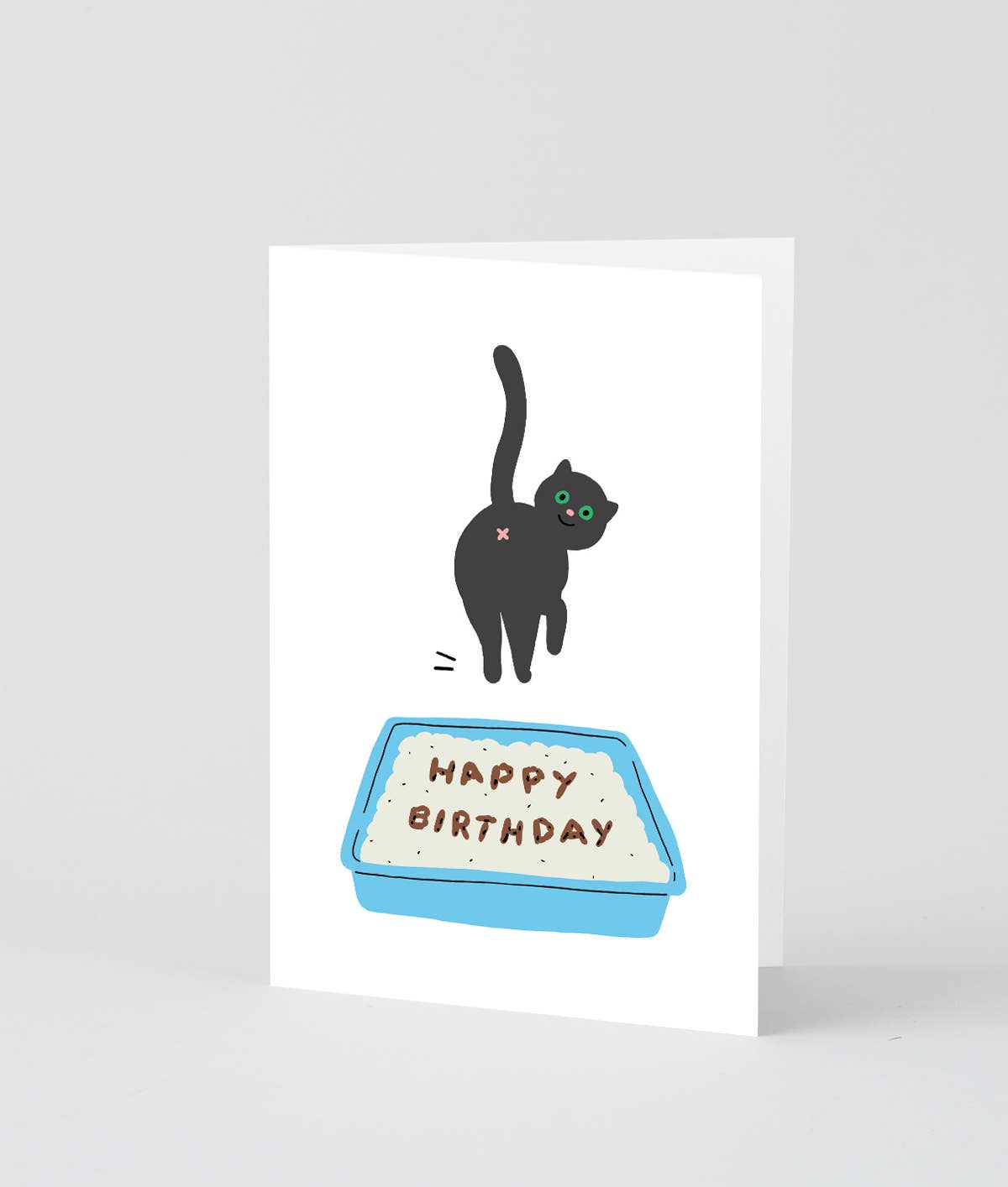 Birthday Cat Poop Greeting Card