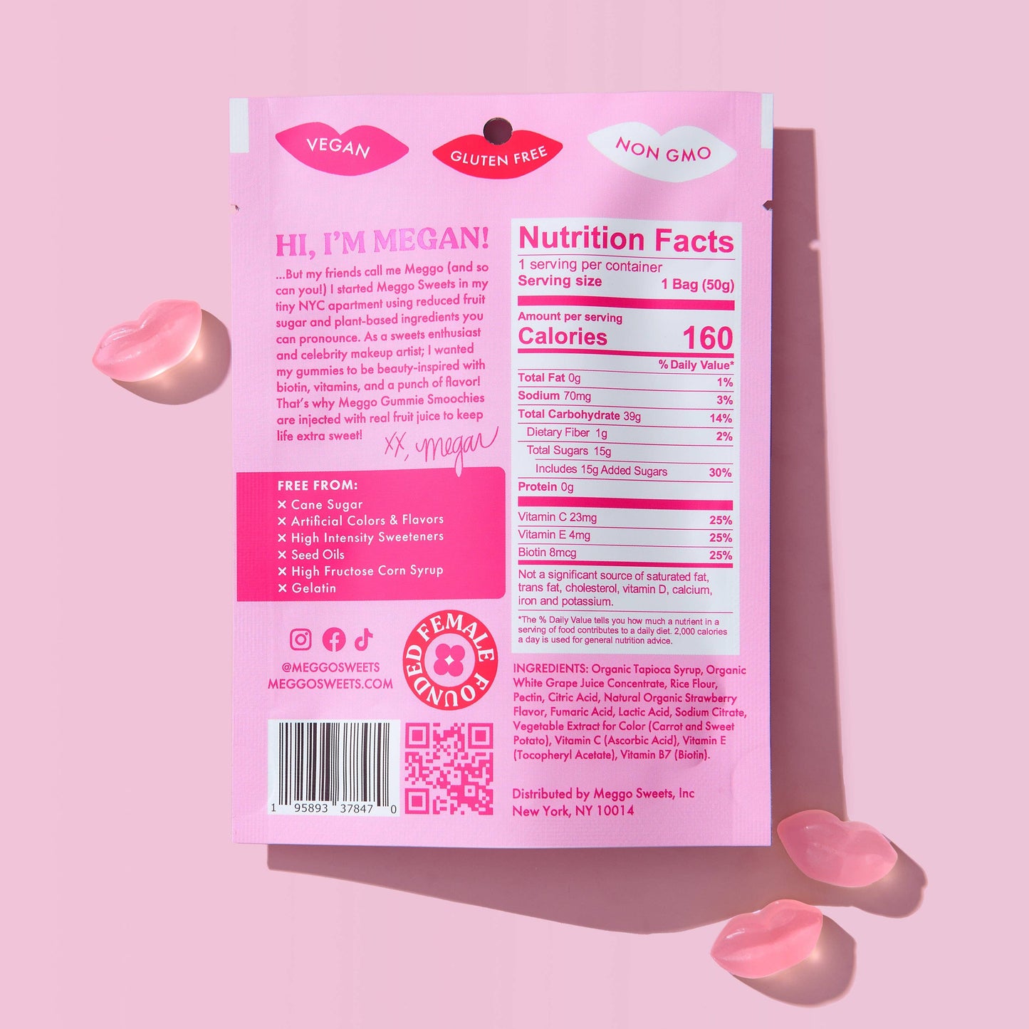 Sour Strawberry Gummie Smoochies