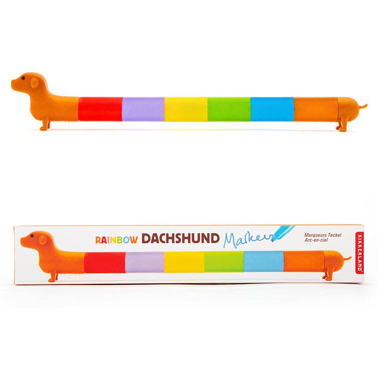 Rainbow Dachshund Markers