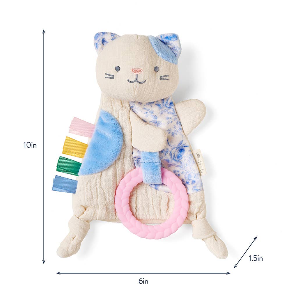 Bitzy Crinkle Sensory Toy + Teether | Kitty