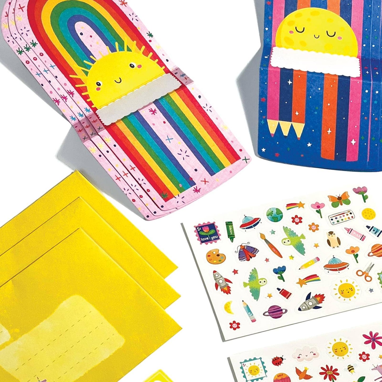 Tiny Tada! Note Cards & Sticker Set | Hello Rainbows