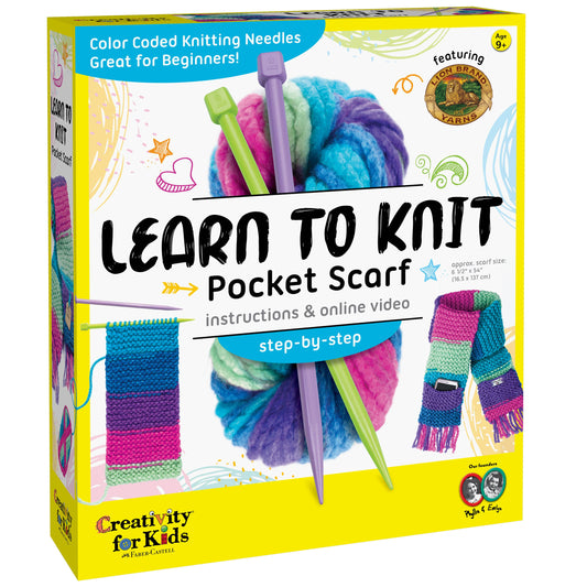 Learn to Knit A Pocket Scarf | Craft Kit