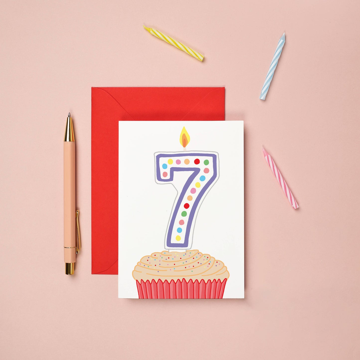 7th Birthday Greeting Card