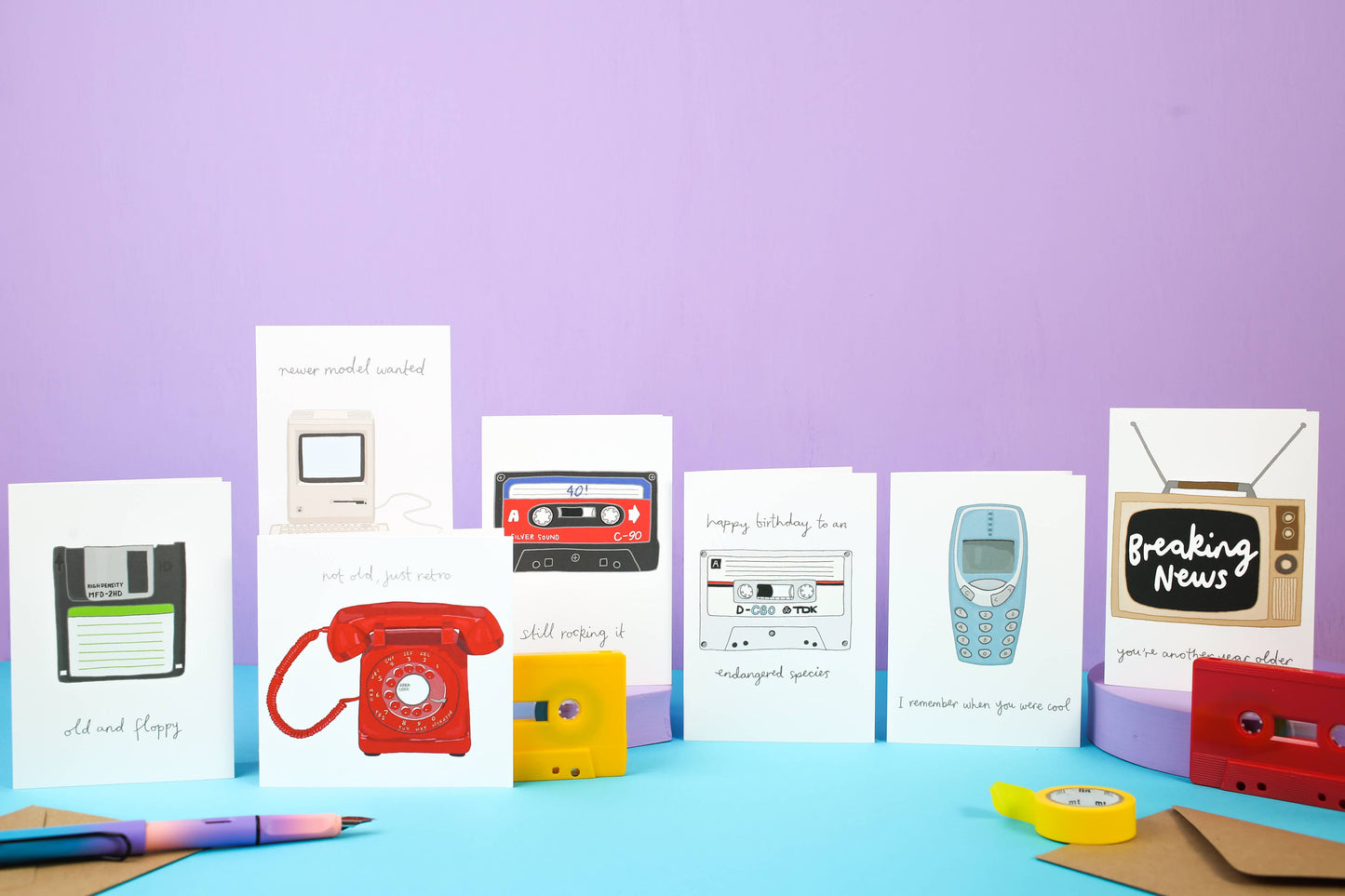 Funny Retro Phone Birthday Card