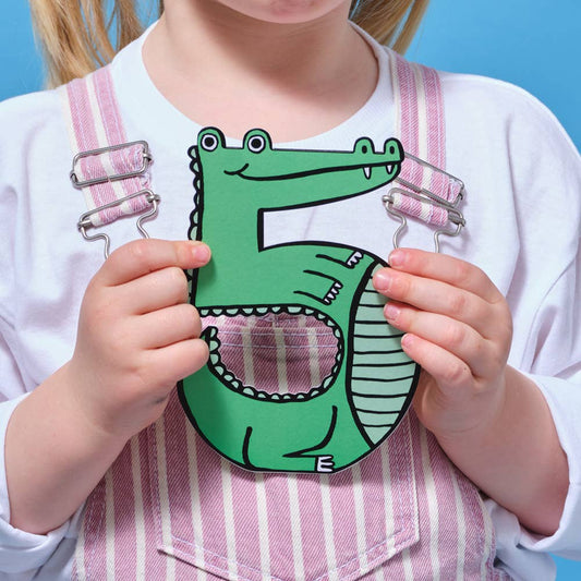 Croc #5 | Kid's Birthday Number Card
