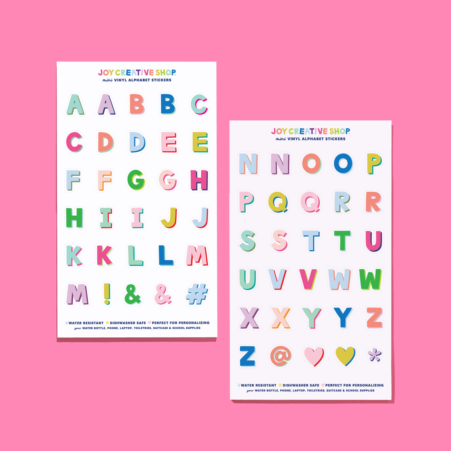 Mini Vinyl Alphabet Stickers