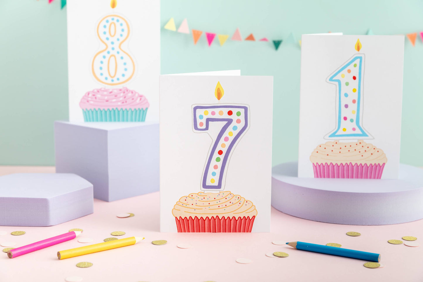 7th Birthday Greeting Card