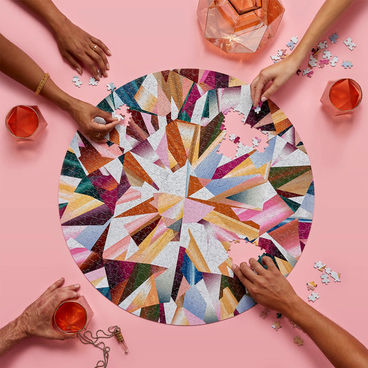 Multifaceted Diamond Abstract Round | 1000 Piece Jigsaw