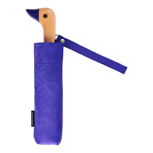 Royal Blue Compact Eco-Friendly Wind Resistant Umbrella