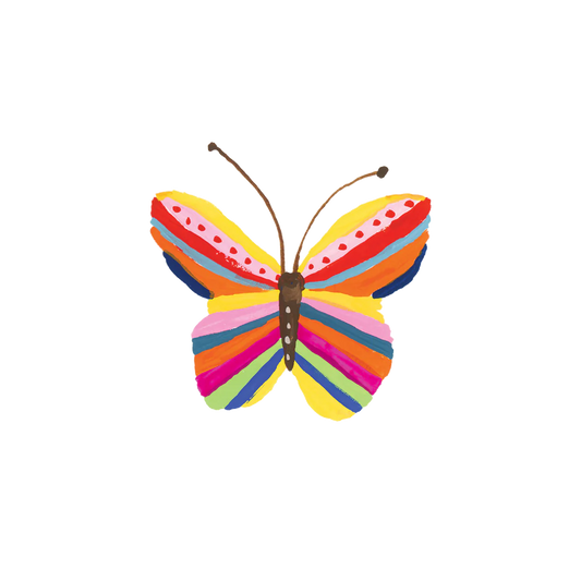 Rainbow Butterfly Tattoo Pair