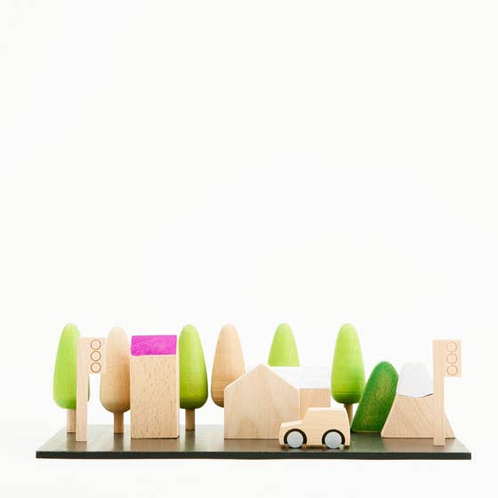 Machi Tiny Town Wooden Plat Set