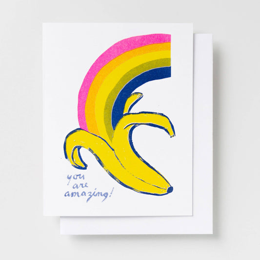 Banana Rainbow “You Are Amazing” Card