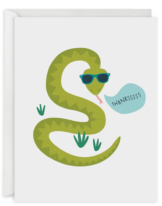 Snake Thanksss Thank You Card