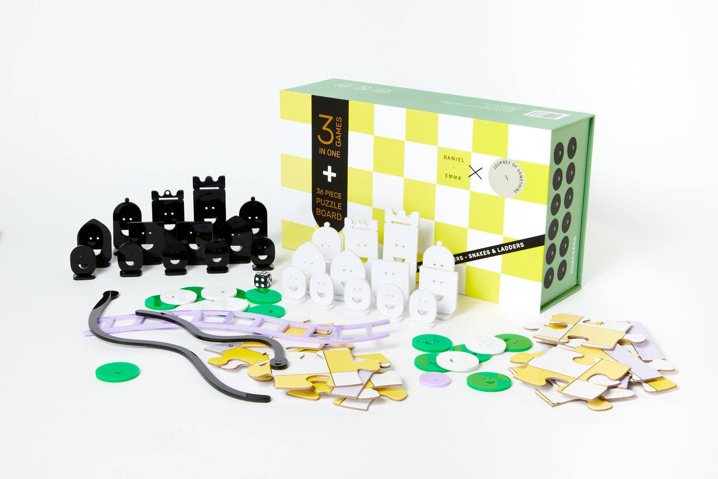 3 in 1 Game Set | Chess, Checkers, Snakes & Ladders
