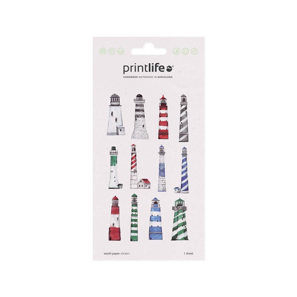 Washi Paper Stickers | Lighthouses