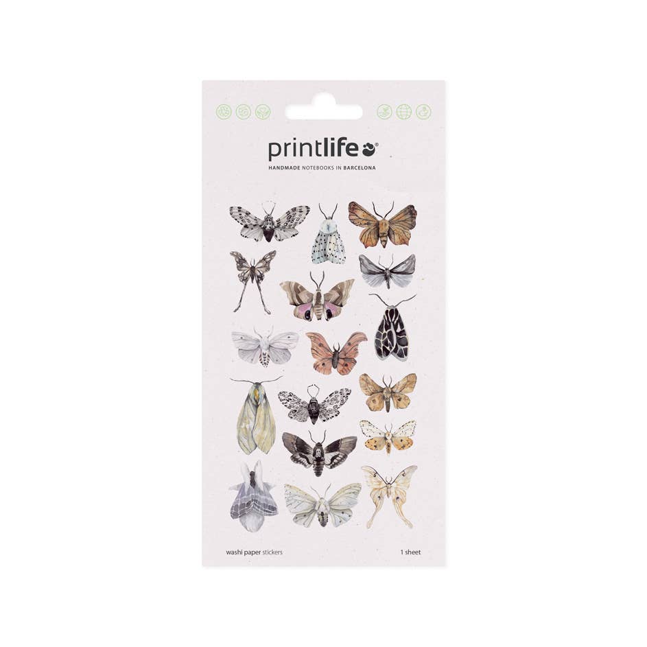 Washi Paper Stickers | Moths