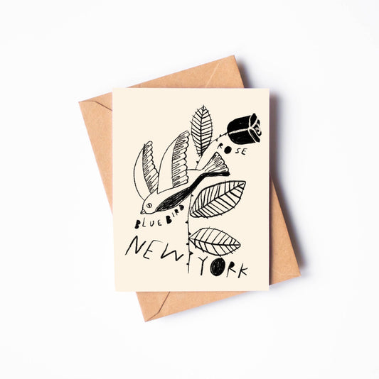 New York State Flower & Bird Greeting Card