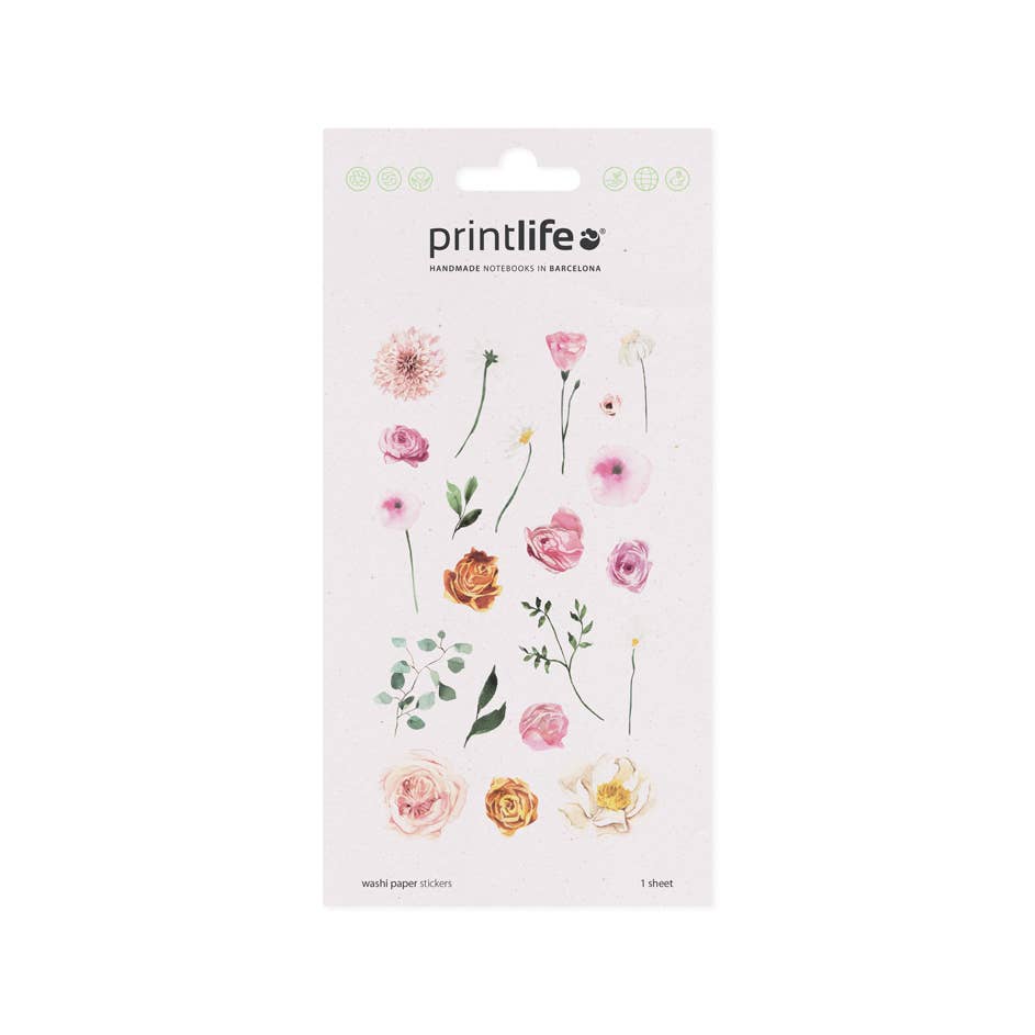 Washi Paper Stickers | Pink Flowers