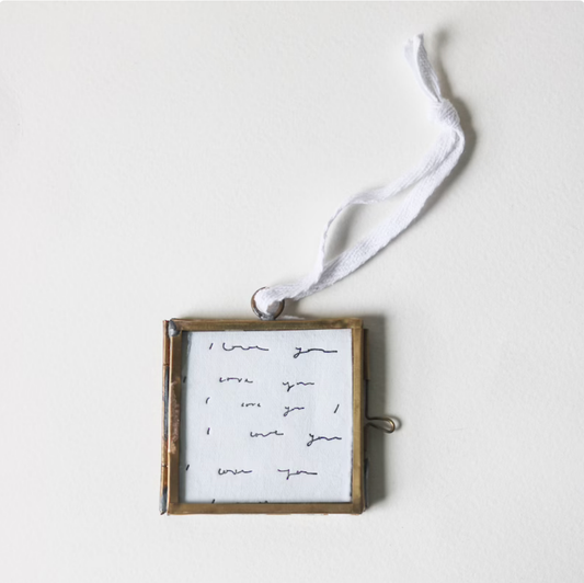 I Love You | Letterpress Mini Frame Ornament