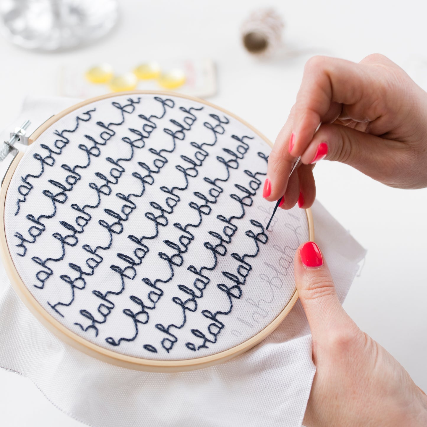 Donna Wilson Blah Blah Blah Hoop Embroidery Kit