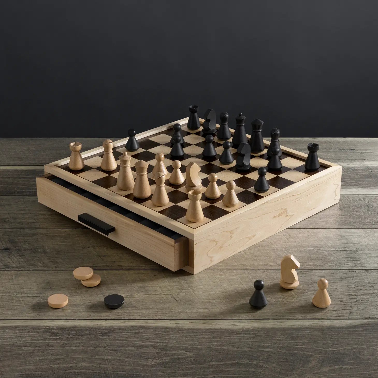 WS Game Company Chess & Checkers Board Game Set, Maple Wood on Food52