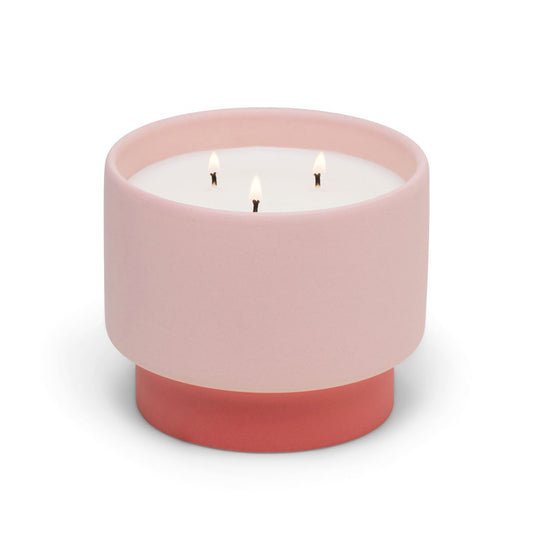 Three Wick Color Block Candle - Sparkling Grapefruit