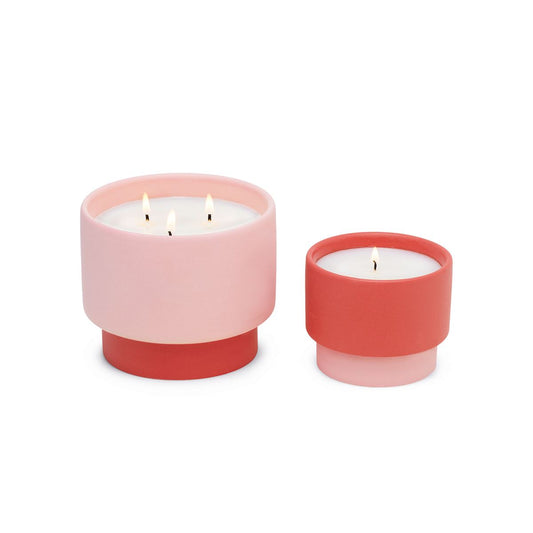Three Wick Color Block Candle - Sparkling Grapefruit