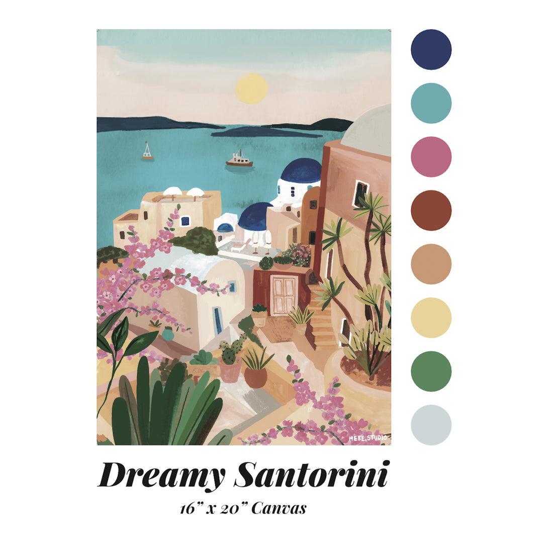 Paint by Number Kit - Dreamy Santorini
