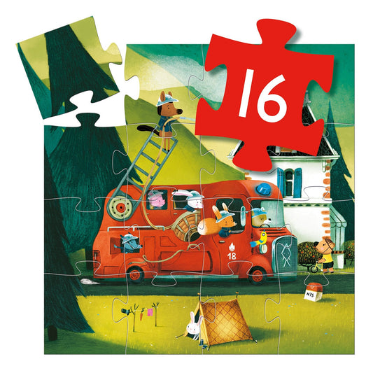 Fire Truck | 16 Piece Mini Jigsaw Puzzle