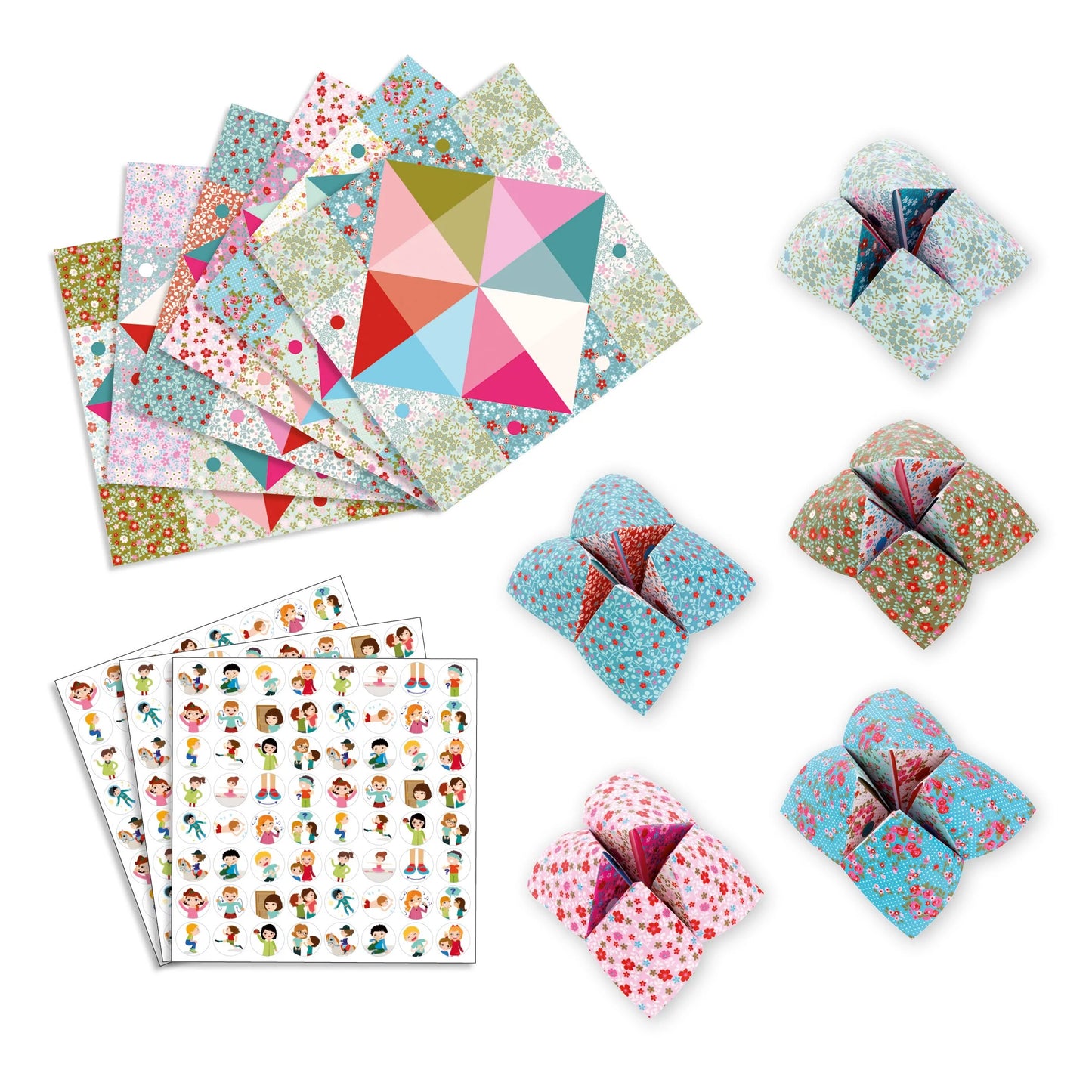 Flower Fortune Tellers Origami Paper Craft Kit