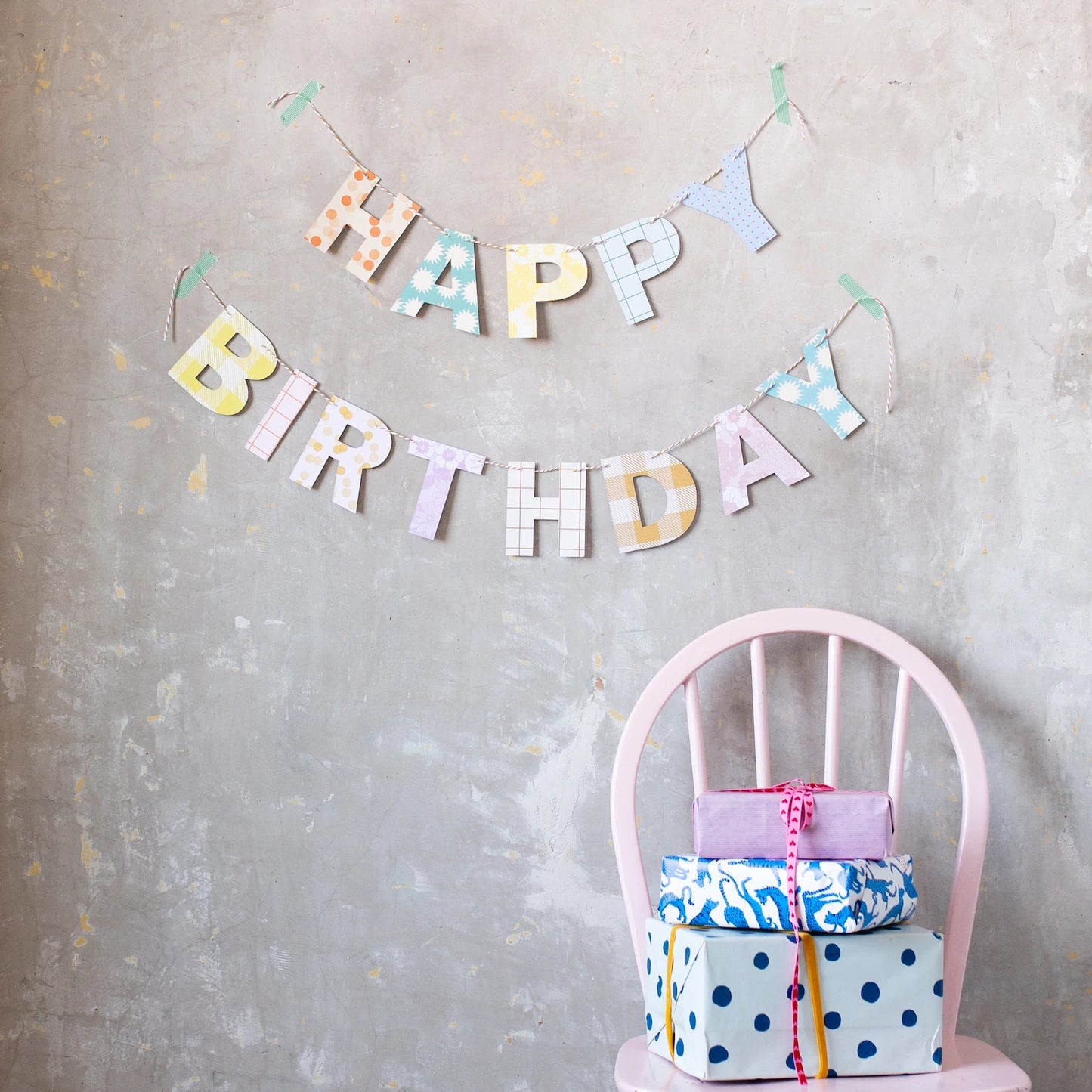 Happy Birthday Cut-Out Garland Kit