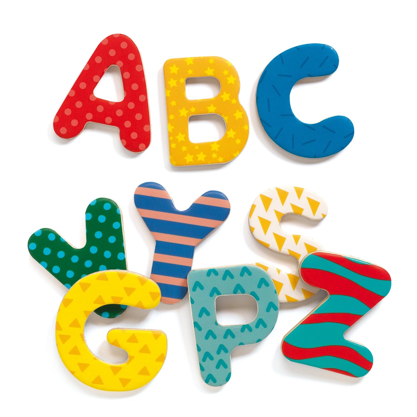 Alphabet Wooden Magnets | 38 Big Letters