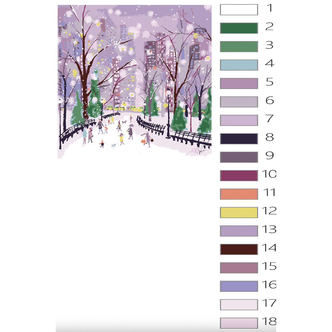 Paint by Number Kit - Snowy Night