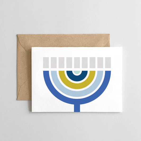 Abstract Menorah | Hanukkah Card