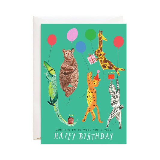 Zookeeper's Balloon Drop | Birthday Card