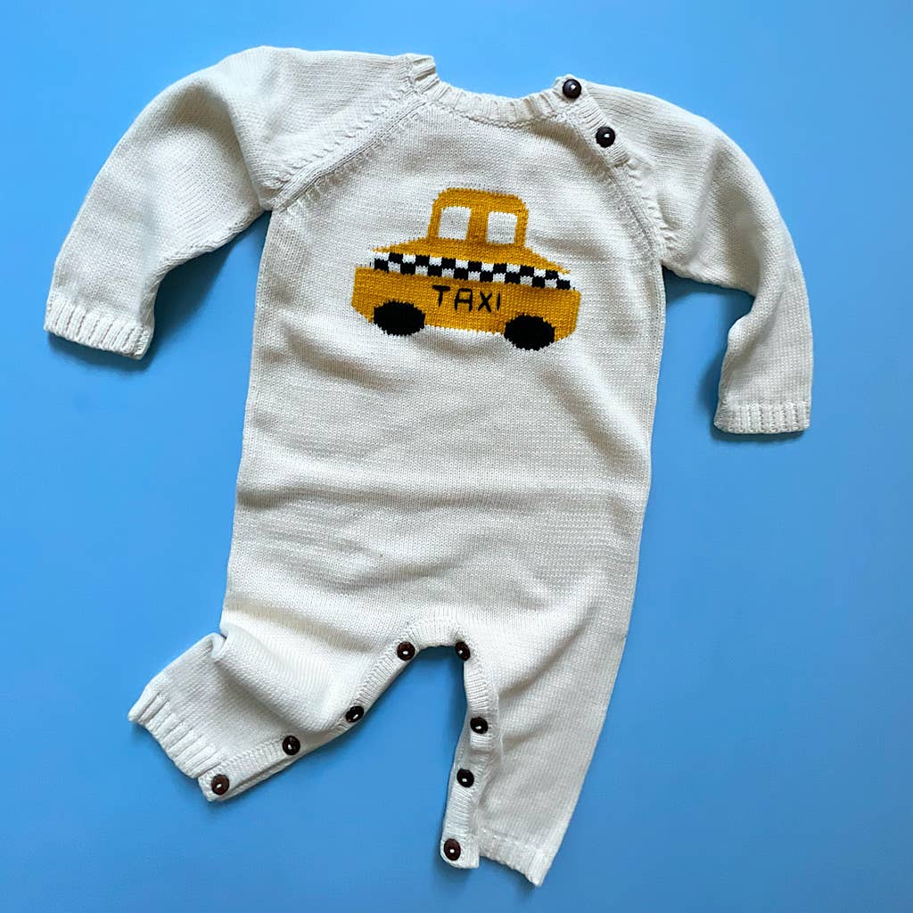 Knit Baby Romper | Taxi