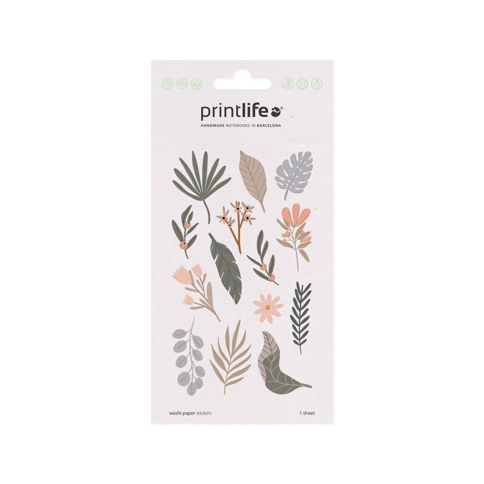 Washi Paper Stickers | Leaf Mix