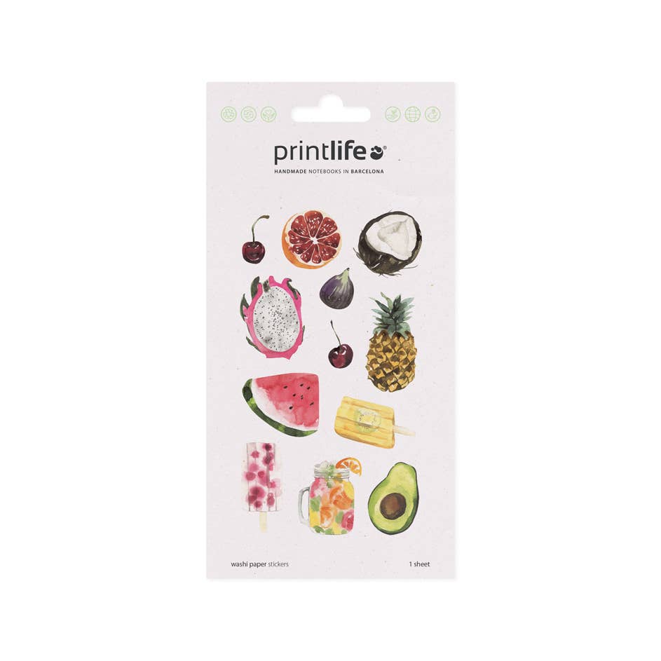 Washi Paper Stickers | Summer Fruit