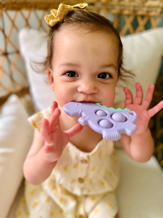 Lilac Dino Teether