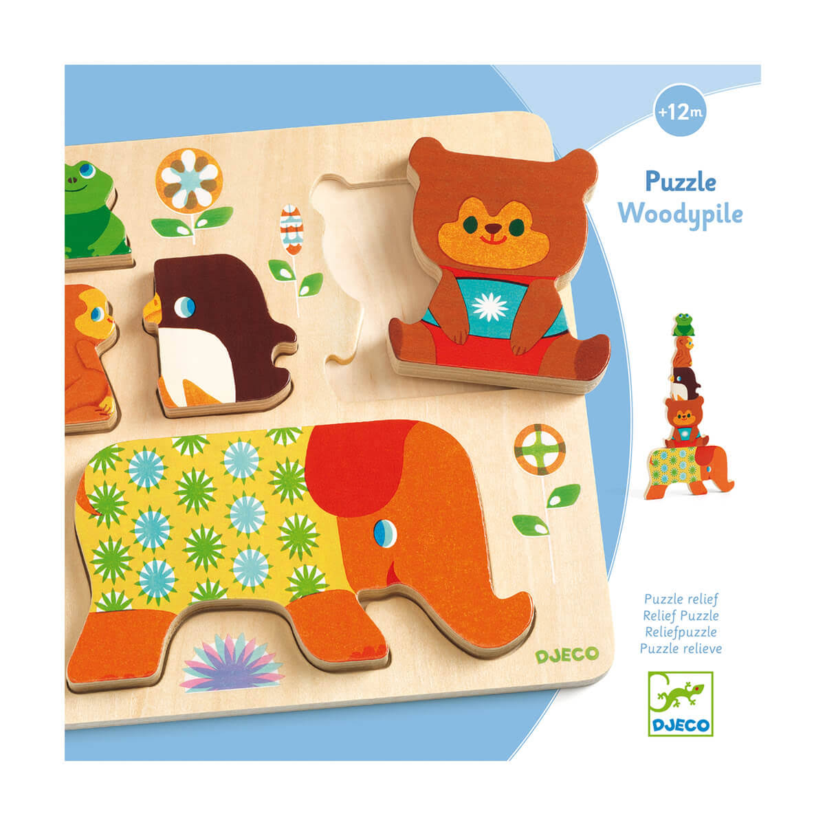 Woodypile Wooden Puzzle & Stacking Toy