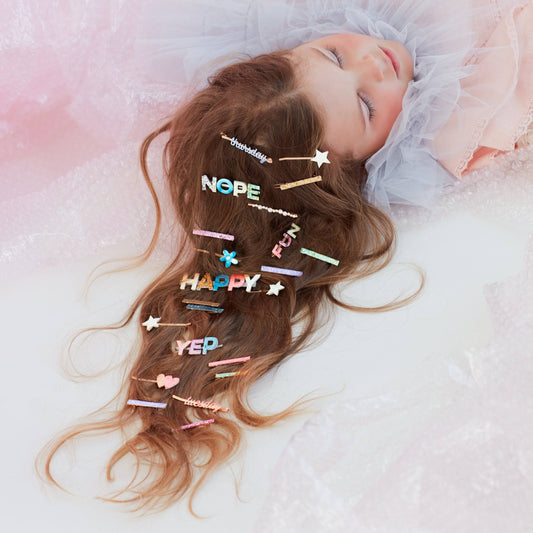 Glitter Rainbow Hair Clips