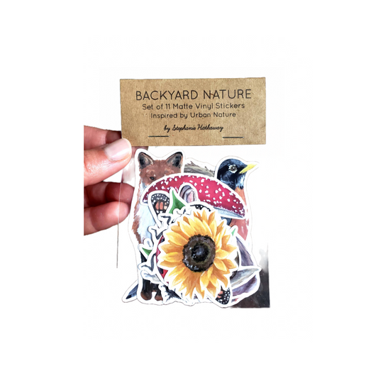 Backyard Nature Vinyl Sticker Set